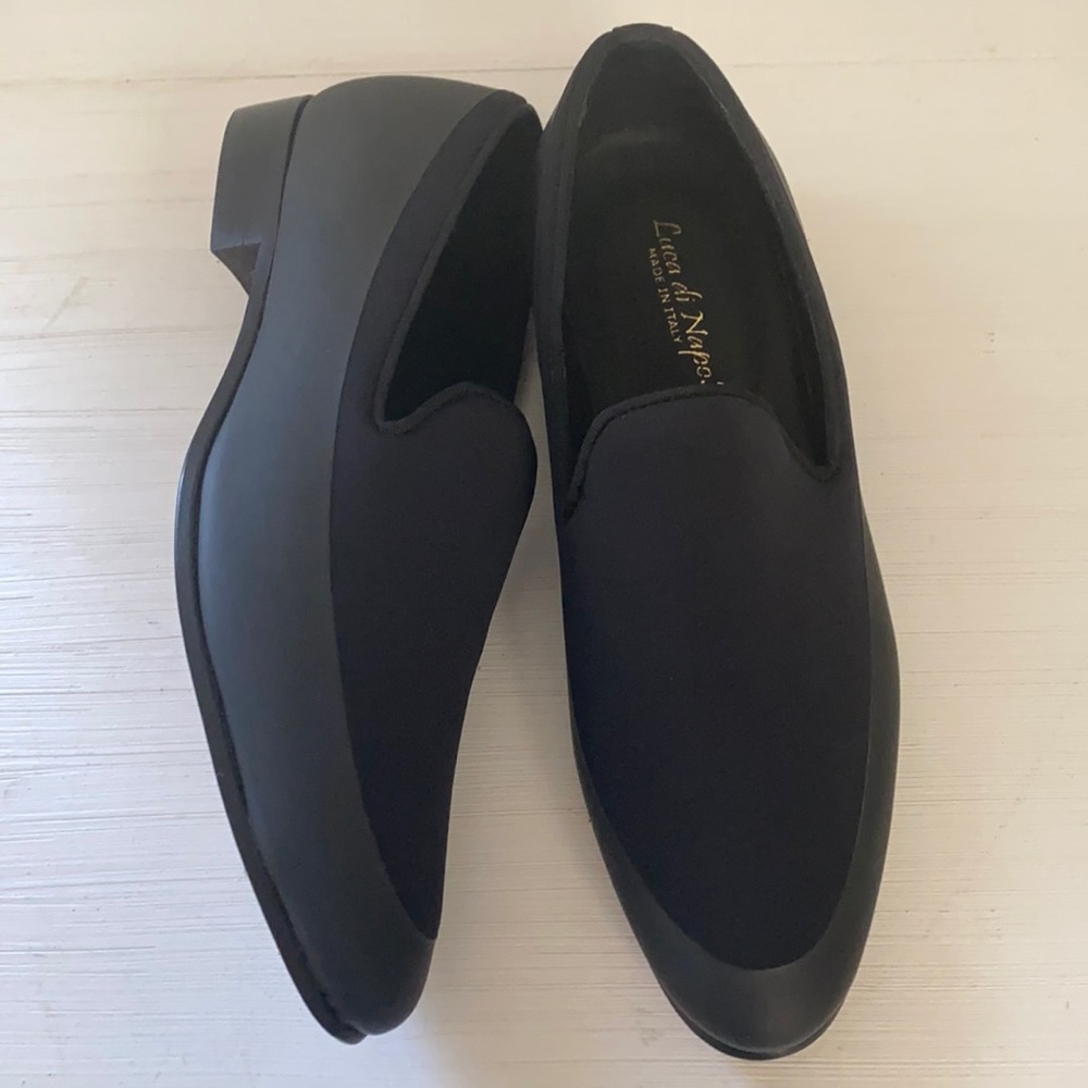 Luca di Napoli men’s black loafers